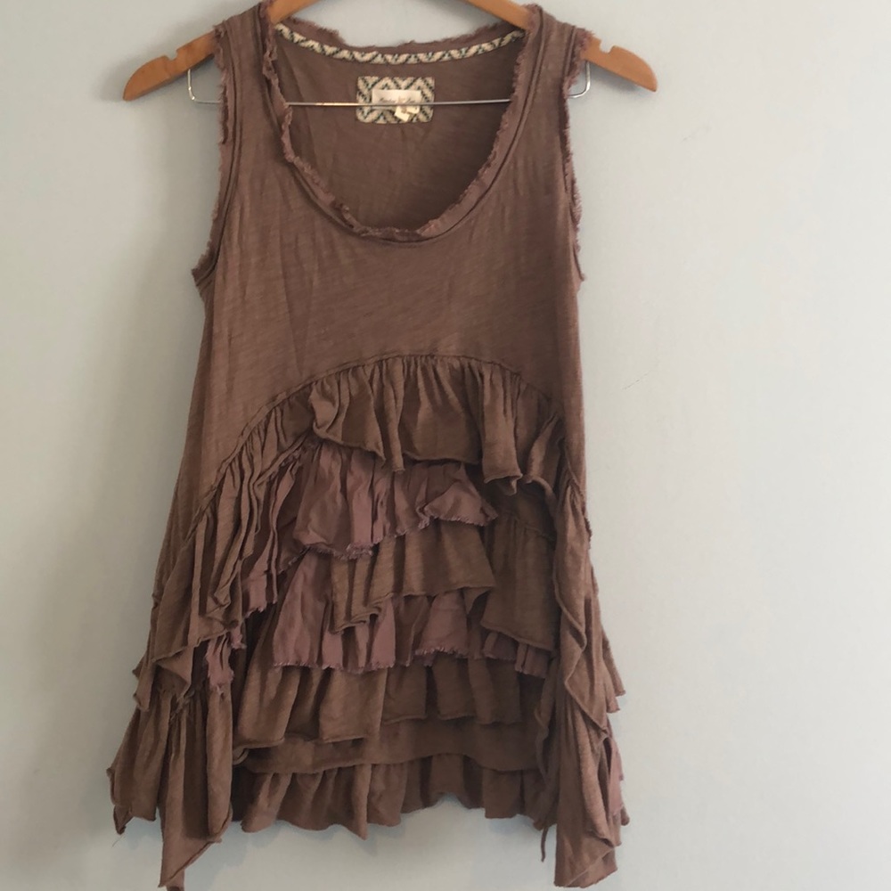 ANTHROPOLOGIE Ruffle Tank - Picture 2 of 6
